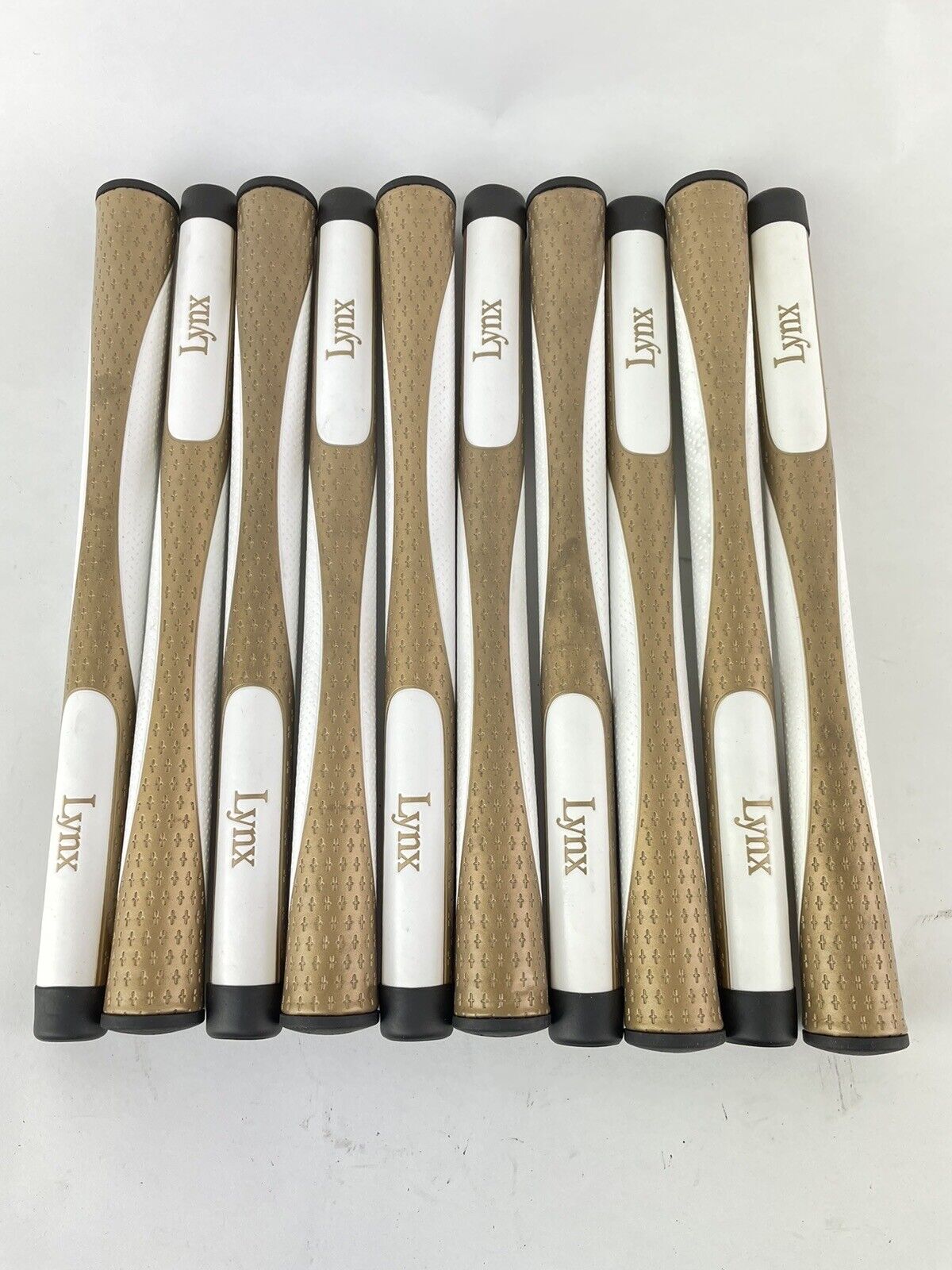 Lynx Golf Grips (10) Ladies Standard /Gold/White /Soft Winn Style /Brand New